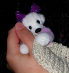 Artist made miniature mini teddy bear tinyfaces