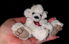 Artist made miniature mini teddy bear tinyfaces