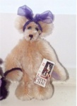 Artist made collectible miniature mini teddy bear dog puppy tinyfaces
