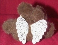 Artist made collectible miniature mini angel teddy bear tinyfaces